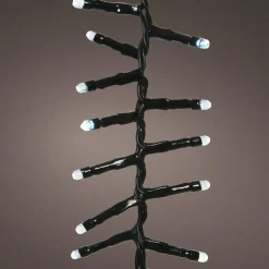 KAEMINGK Cascade lumineuse à piles 2 m 512 LED câble noir Durawise Blanc froid New