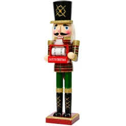 KAEMINGK Casse-noisette en bois (H38 cm) Calendrier de l'avent Pailleté Multicolore Clearance
