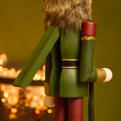 KAEMINGK Casse-noisette en bois (H38 cm) Timothé la royauté Vert et Bordeaux Best