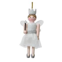 KAEMINGK Casse-noisette à suspendre (H12 cm) Fée princesse Blanc Hot