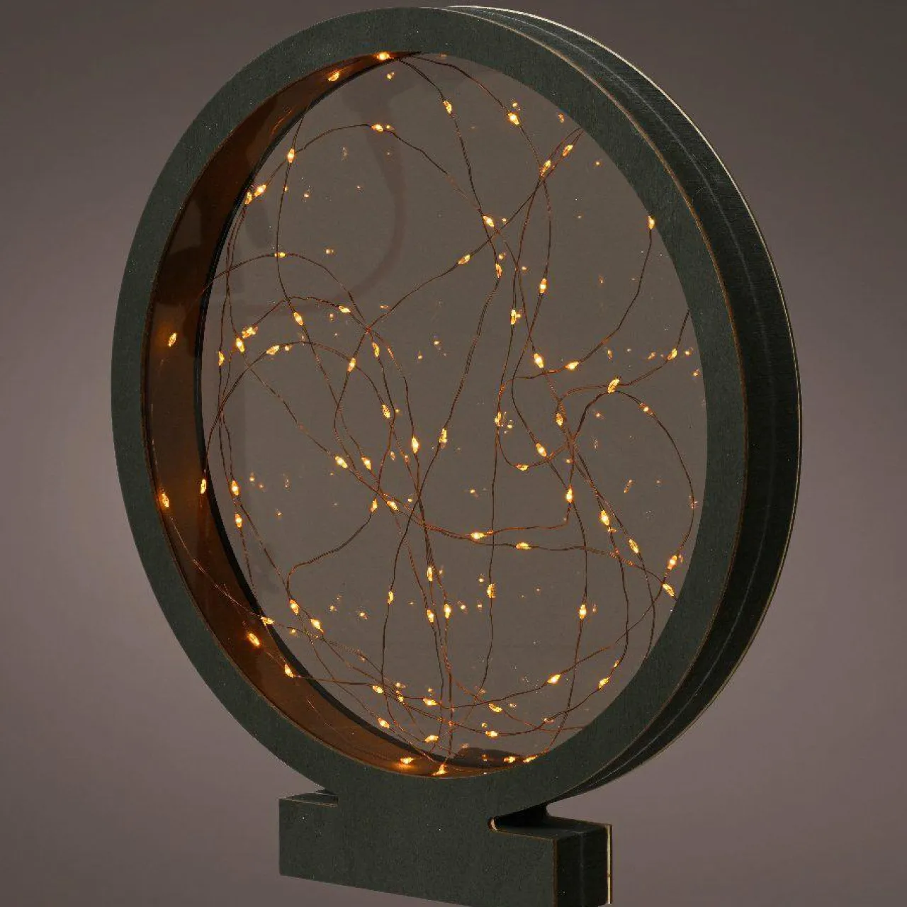 KAEMINGK Cercle lumineux à piles 40 LED (H27 cm) Savoie Blanc chaud Discount