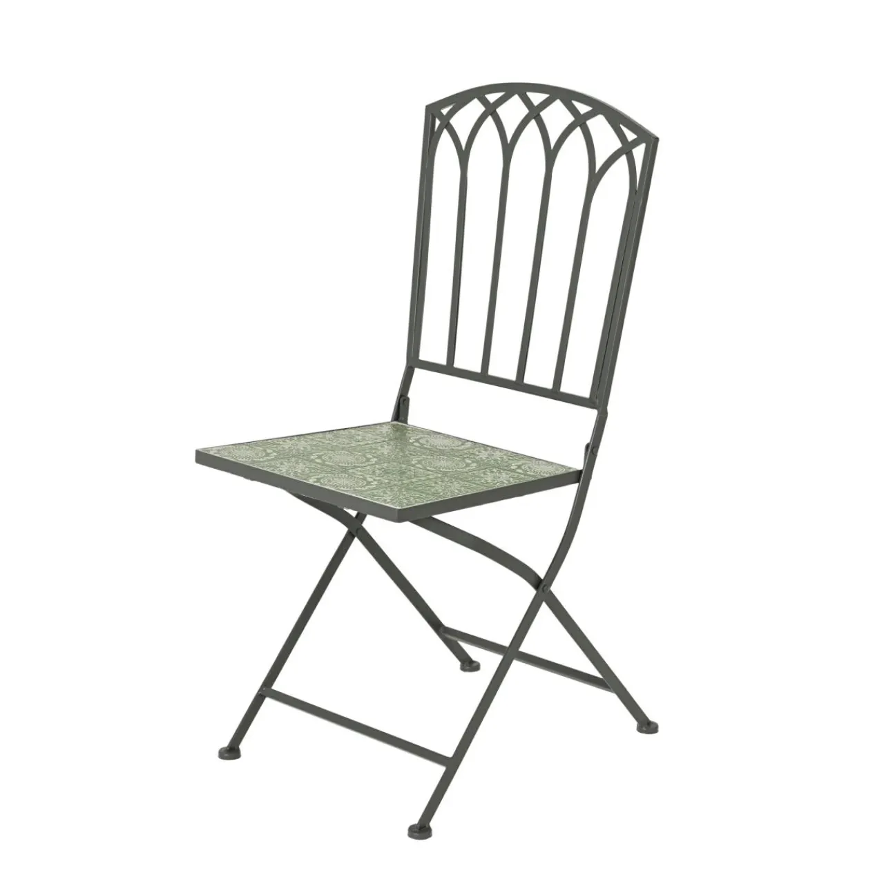 EMINZA Chaise bistrot pliable en mosaïque Aveiro olive Vert Clearance