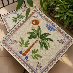 EMINZA Chaise bistrot pliable en mosaïque Havana Brun Marron Hot