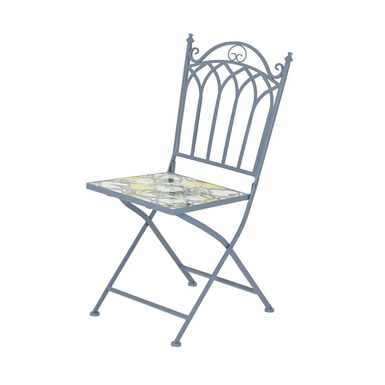 EMINZA Chaise bistrot pliable en mosaïque Sorrento Bleu Outlet