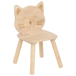 Atmosphera cru017dateur d'intu017drieur for kids Chaise enfant bois (H50 cm) Chaton Pia Beige Multicolore Best