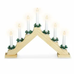 KOOPMAN Chandelier lumineux Minuteur Naturel Hot