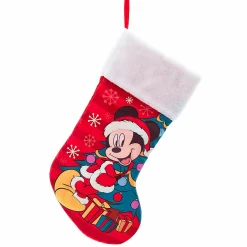 CHRISTMAS INSPIRATIONS Chaussette de Noël Disney (H45 cm) Mickey Sapin Rouge