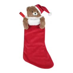 STOF Chaussette de Noël (H50 cm) Petit ourson Lucien Rouge New
