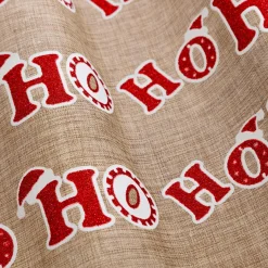 JJA Chemin de table en jute (300 x 28 cm) Hohoho et rouge Beige New