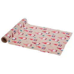 JJA Chemin de table Noël (300 x 28 cm) Lutins de Noël et rouge Beige Outlet