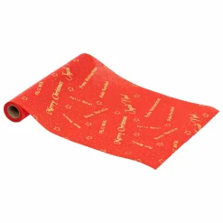 Feeric Lights & Christmas Chemin de table Noël (500 x 28 cm) Message et or Rouge New
