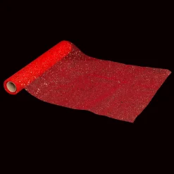 Feeric Lights & Christmas Chemin de table Noël (500 x 28 cm) Paillettes Rouge Hot