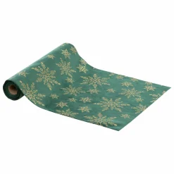 Feeric Lights & Christmas Chemin de table (300 x 28 cm) Cristaux pailletés Vert Hot