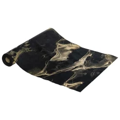 FEERIC LIGHTS Chemin de table (300 x 28 cm) Marbré Noir Discount