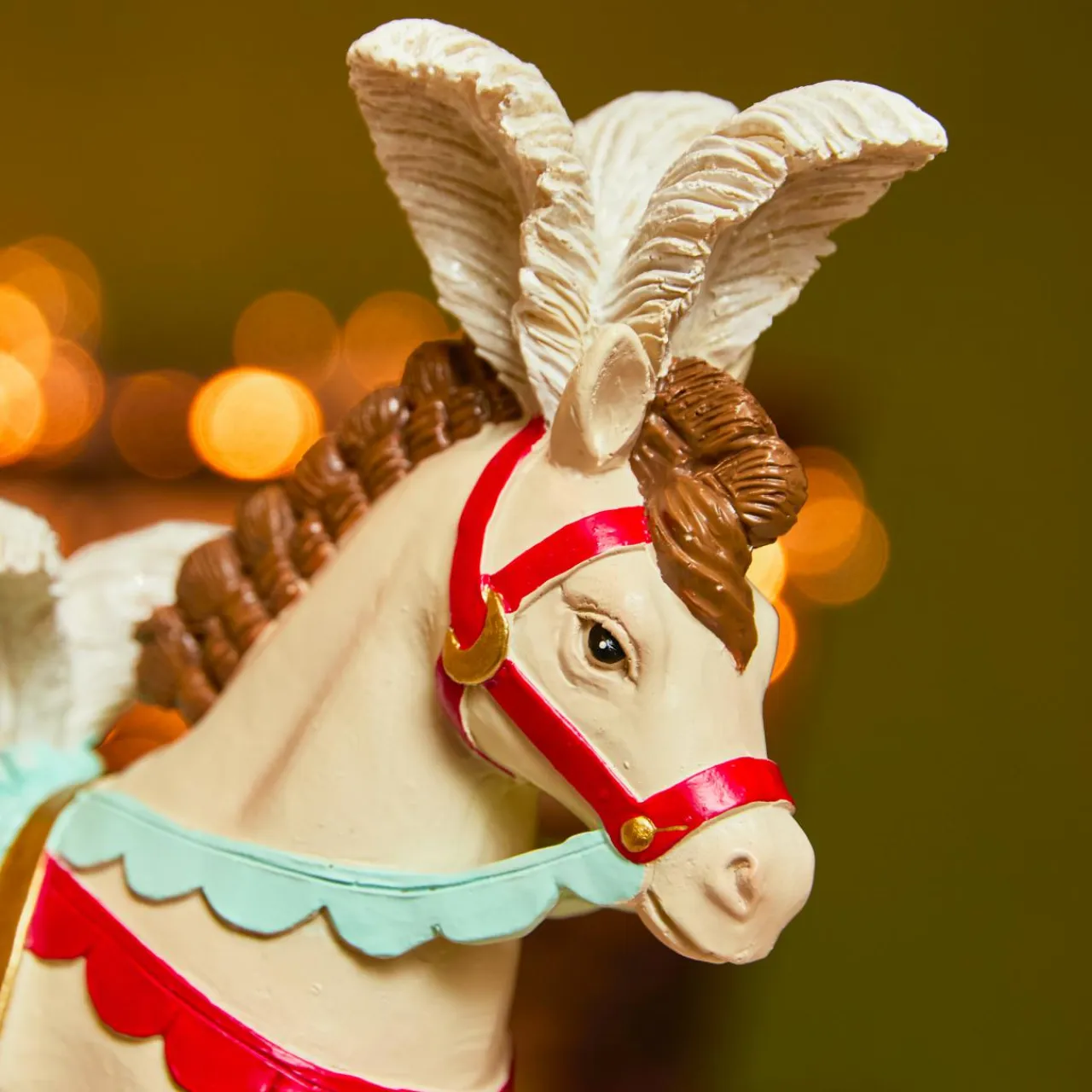 KAEMINGK Cheval à bascule (H18 cm) Cirque de Noël Multicolore
