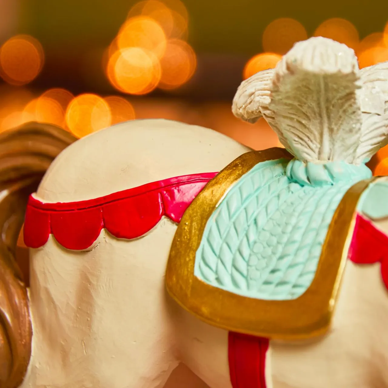 KAEMINGK Cheval à bascule (H18 cm) Cirque de Noël Multicolore