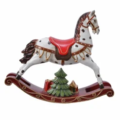 KAEMINGK Cheval à bascule (H18 cm) Erland Féérie Marron Discount