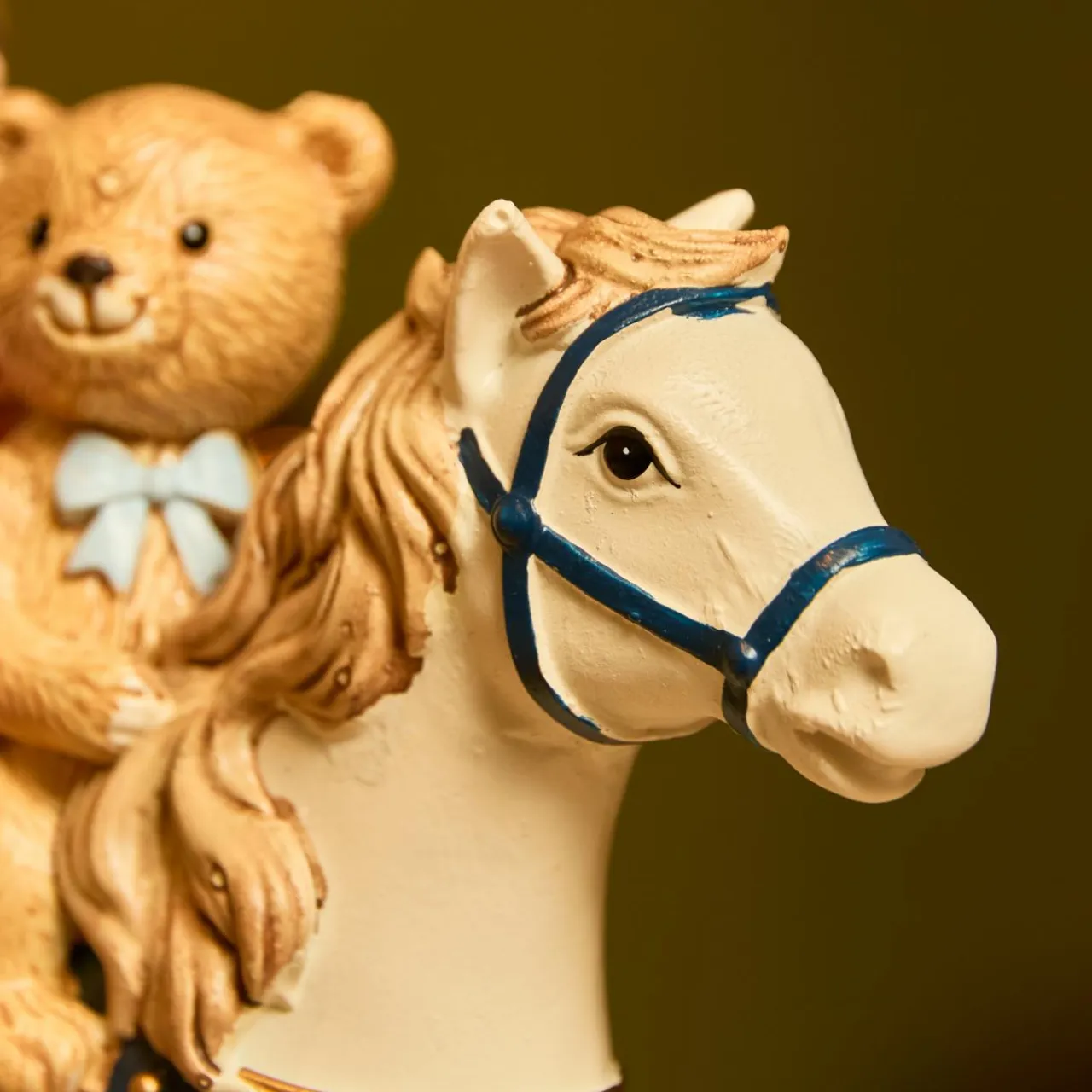 KAEMINGK Cheval à Bascule (H20 cm) Fée et ourson de Noël Beige Discount