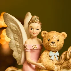 KAEMINGK Cheval à Bascule (H20 cm) Fée et ourson de Noël Beige Discount