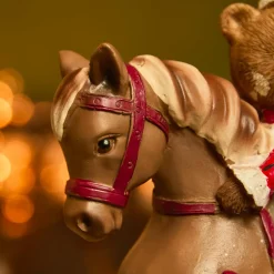 KAEMINGK Cheval à Bascule (H20 cm) Petite ours de Noël Marron Hot