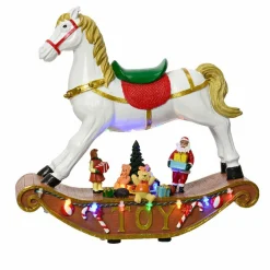 KAEMINGK Cheval à bascule lumineux à piles 14 LED (H27 cm) Magie Multicolore Clearance
