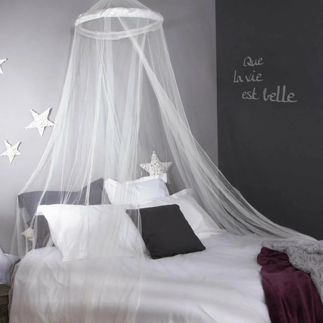 Atmosphera createur d'interieur for kids Ciel de lit moustiquaire enfant (60 x 250 cm) Alessia Blanc Online