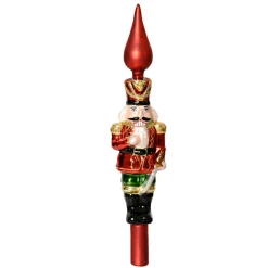 KAEMINGK Cimier de sapin en verre Casse-noisette Multicolore