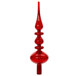 KAEMINGK Cimier de sapin en verre Romantique Rouge New