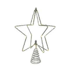 KAEMINGK Cimier de sapin lumineux Etoile panoramique Argent Sale