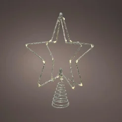 KAEMINGK Cimier de sapin lumineux Etoile panoramique Argent Sale
