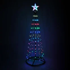KOOPMAN Cône lumineux Digital 370 Micro Led (H210 cm) Twinkling Noir et Multicolore Online