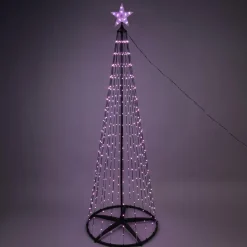 KOOPMAN Cône lumineux Digital 154 Micro Led (H150 cm) Twinkling Noir et Multicolore Clearance
