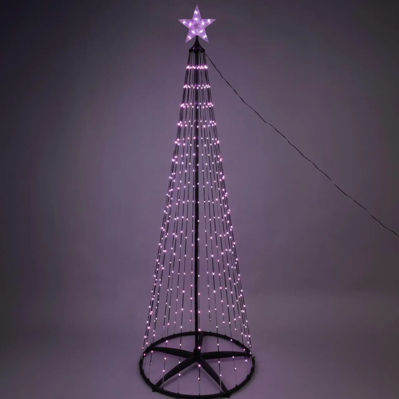KOOPMAN Cône lumineux Digital 154 Micro Led (H150 cm) Twinkling Noir et Multicolore Clearance