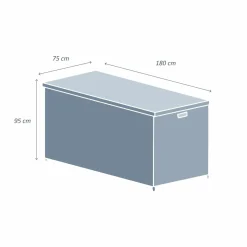 MOBELLIA Coffre de rangement extérieur en résine tressée Calvi Blanc Sale