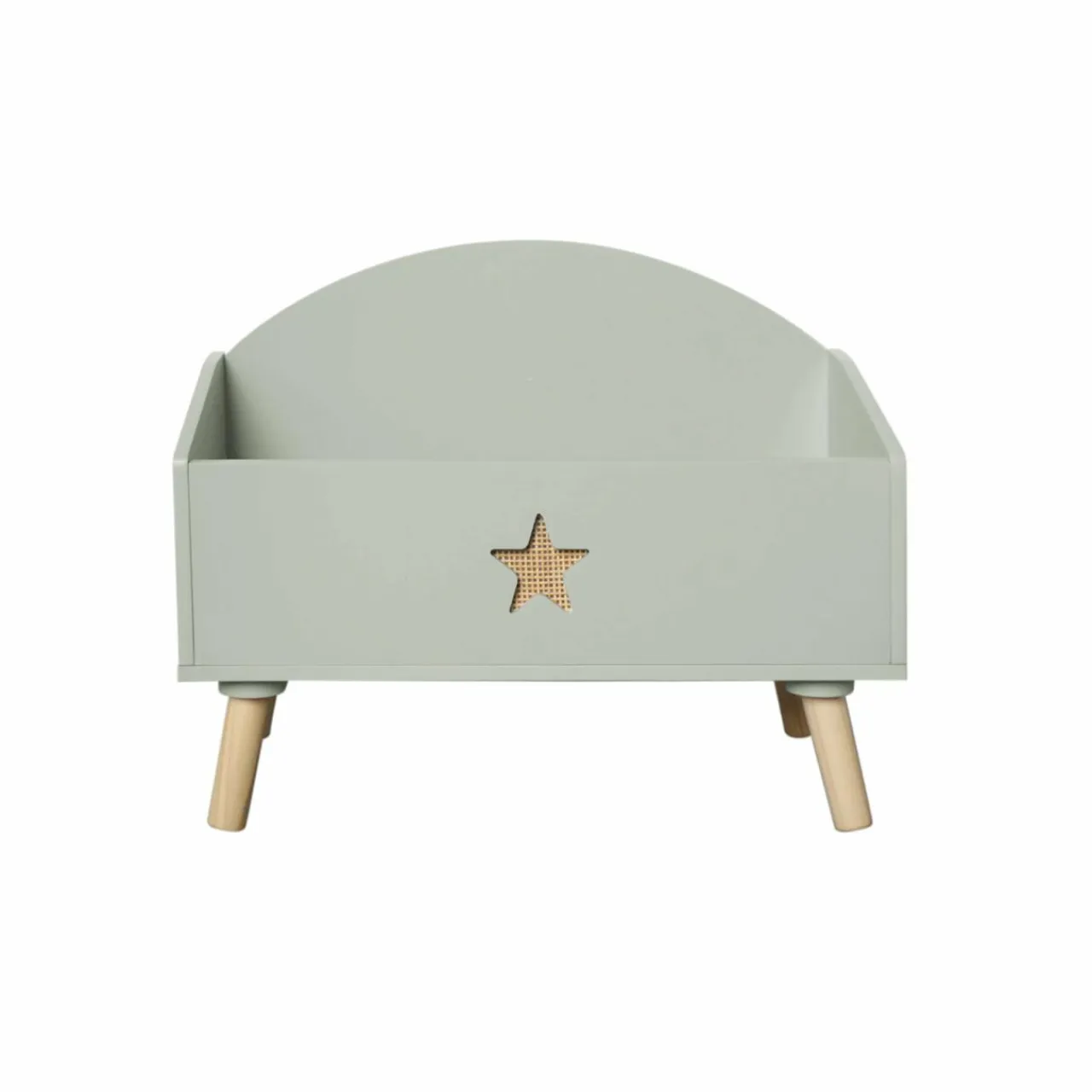 EMINZA Coffre à jouet ou enfant bois (H44 cm) Stars Vert New