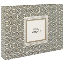 Atmosphera, cru017dateur d'intu017drieur Coffret 2 albums photos (H16,7 cm) Paloma Gris et moutarde Jaune New