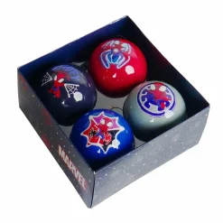 CHRISTMAS INSPIRATIONS Coffret de 4 boules de Noël (D75 mm) Disney Spiderman Bleu Best