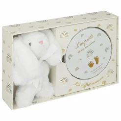 Atmosphera createur d'interieur for kids Coffret empreinte et peluche lapin Blanc