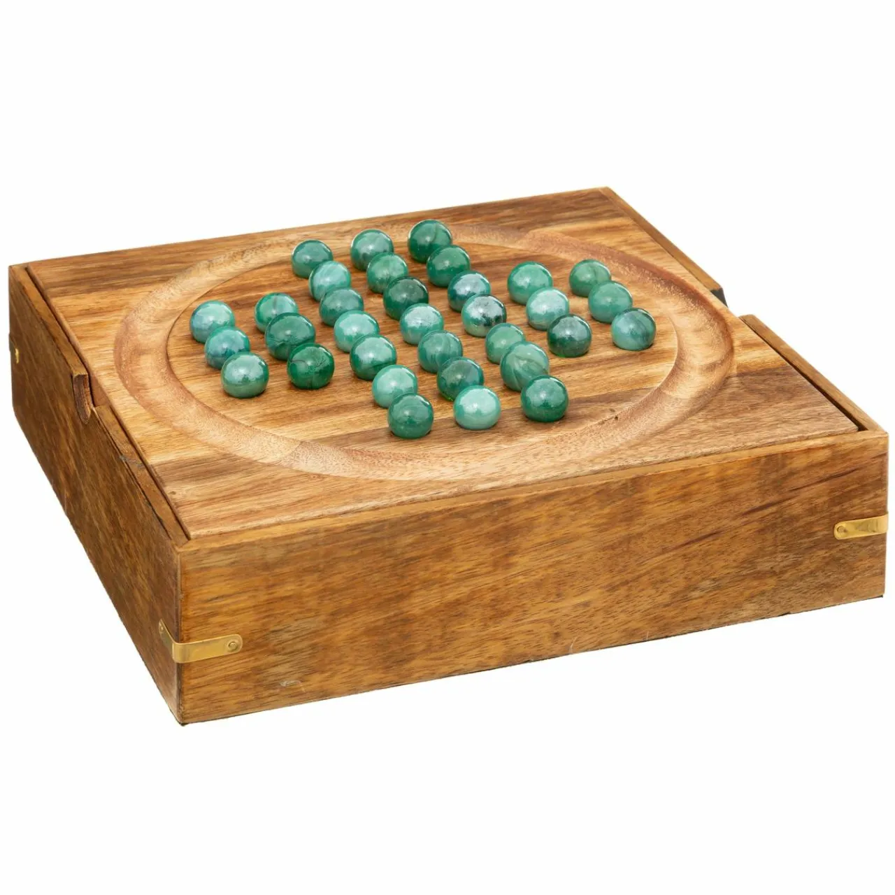 ATMOSPHERA Coffret jeu solitaire en manguier Naturel Bois Outlet