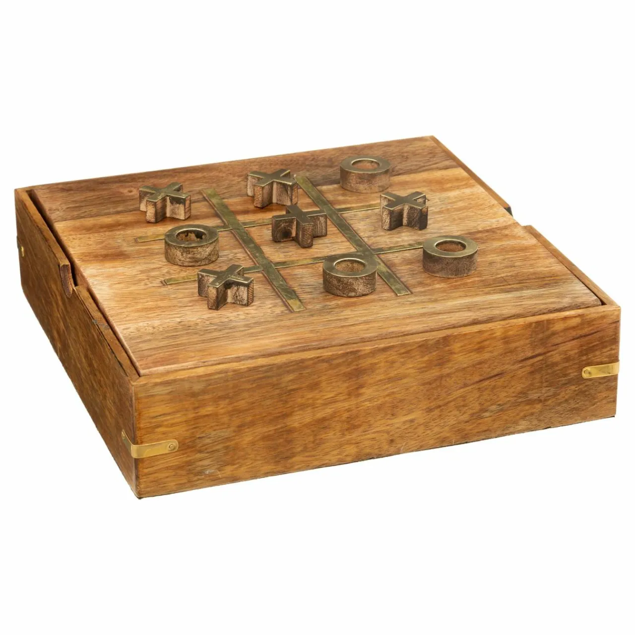 ATMOSPHERA Coffret jeu solitaire en manguier Naturel Bois Outlet