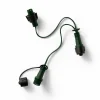 KAEMINGK Connecteur câble vert 3 guirlandes système LED Raccordable Outlet