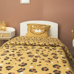 l'Effet Papillon Couette imprimée enfant coton (140 x 200 cm) Lola Caramel Hot