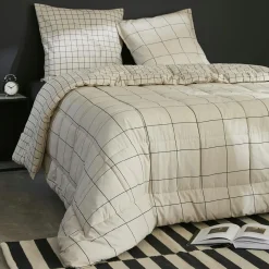 L'EFFET PAPILLON Couette imprimée et une taie d'oreiller (140 x 200 cm) Carrie Beige Best