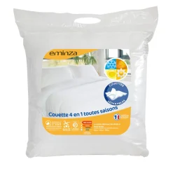 EMINZA Couette (140 x 200 cm) 4 Saisons he Blanc Discount