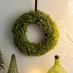 KAEMINGK Couronne de Noël (D42 cm) Branches de sapin pailleté Sapin vert Clearance