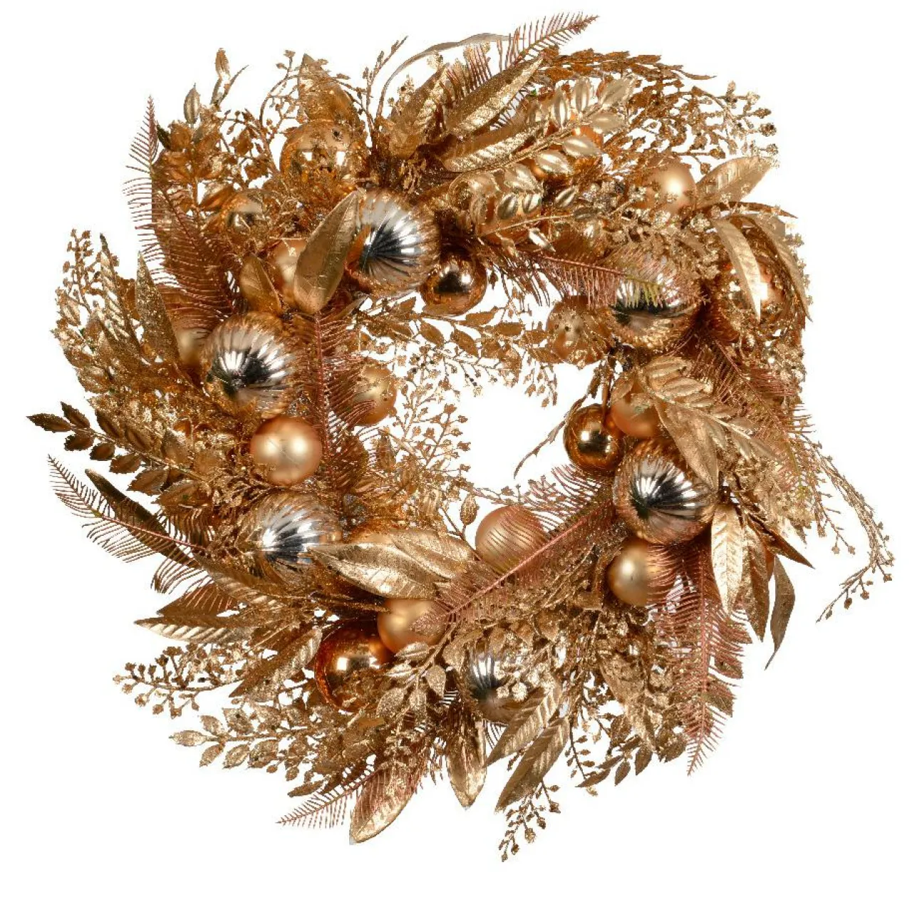 KAEMINGK Couronne de Noël (D50 cm) Majesty cuivré Or New