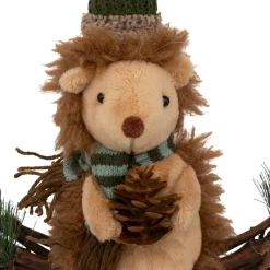 JJA Couronne de Noël (D33 cm) Welcome Hérisson Marron Discount