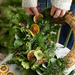 KAEMINGK Couronne de Noël en paille (D35 cm) à décorer Naturel Online