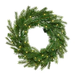 EMINZA Couronne de Noël lumineuse (D50 cm) Glorious Vert et blanc chaud Sapin vert lumineux Outlet