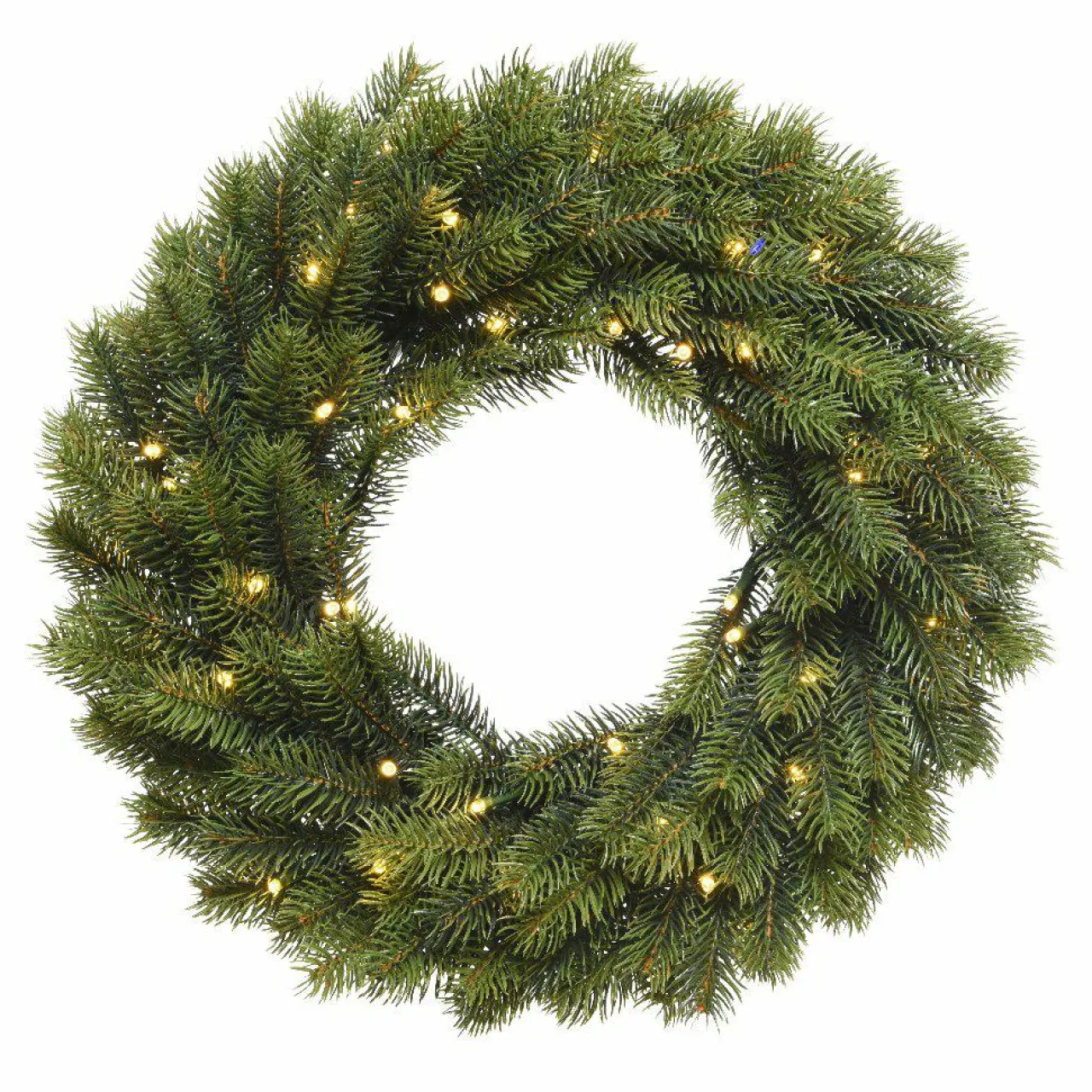 KAEMINGK Couronne de Noël lumineuse (D40 cm) Manitoba Blanc chaud Sapin vert lumineux Discount